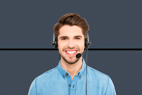dark haired man with headset answering phone Digital Office Centre, North Dakota, ND, Xerox, HP, Agent, Dealer, Minot, Bismark, Copier, Printer, MFP contact us