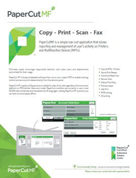 Ecoprintq Cover, Papercut MF, Digital Office Centre, North Dakota, ND, Xerox, HP, Agent, Dealer, Minot, Bismark, Copier, Printer, MFP